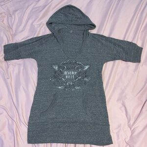 Gray Beverly Hills Hoodie Dress